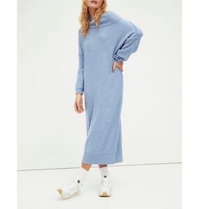 NWT Free People La Boheme Sweater Dress in Blue Size Medium